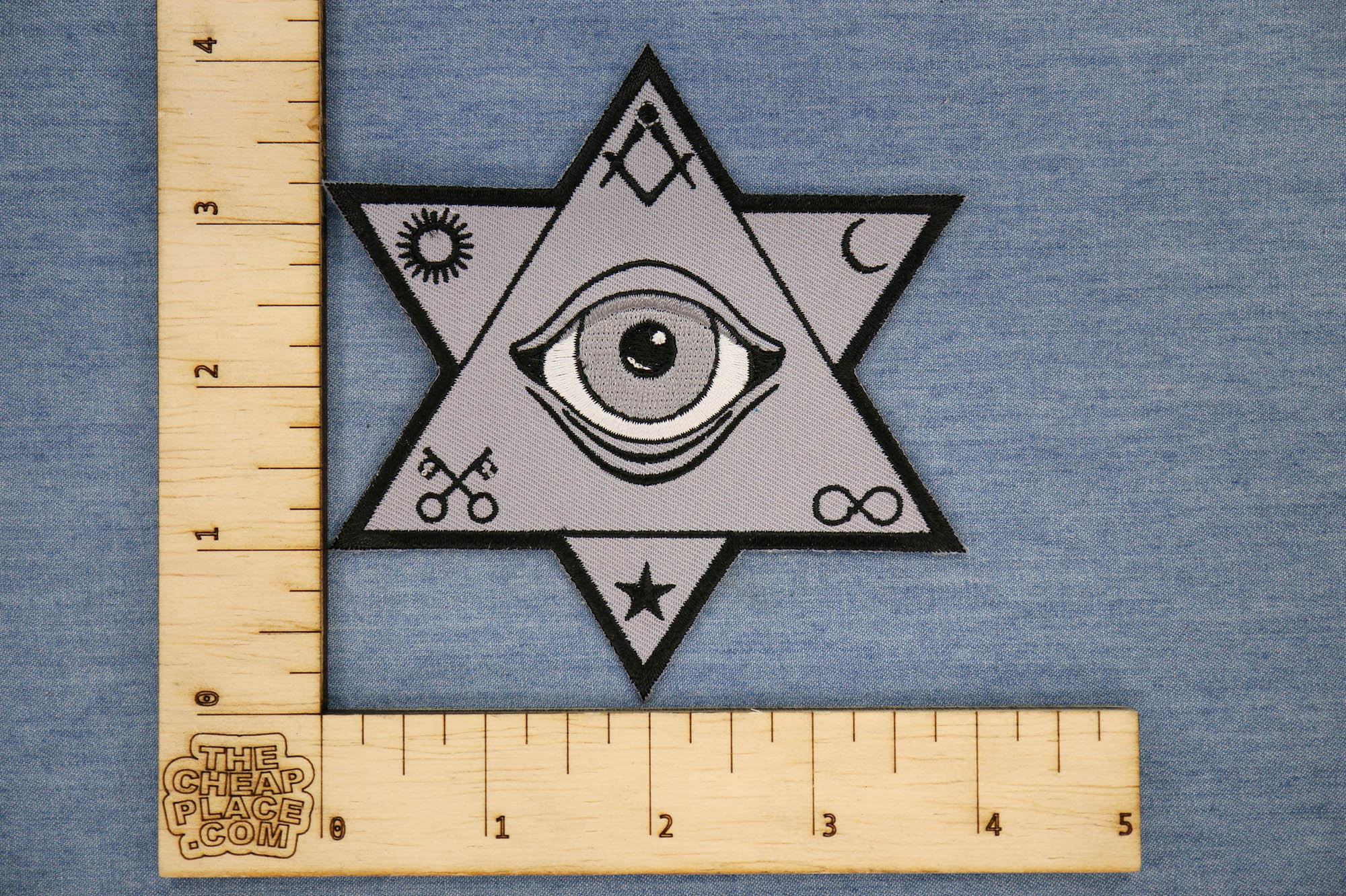 Illuminati Sign Embroidered Patch - Mysterious and Symbolic Design(  4 x 4 inches )